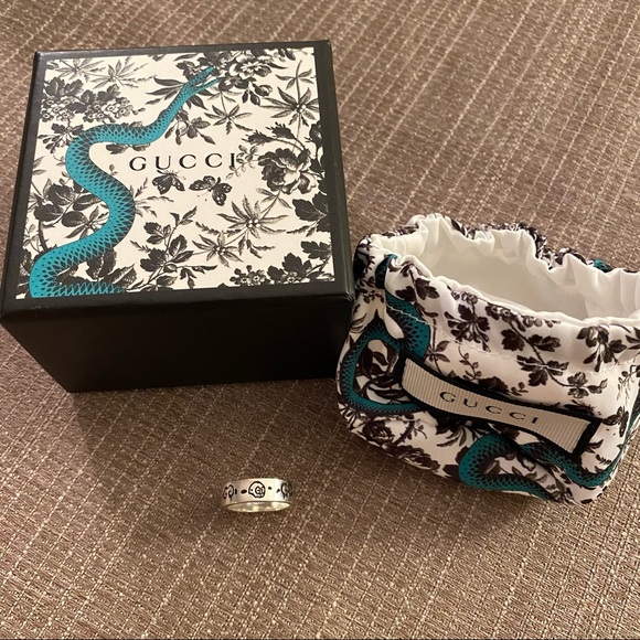Gucci Ghost Ring In Sterling Silver w/ box and dust bag - Picture 1 of 4